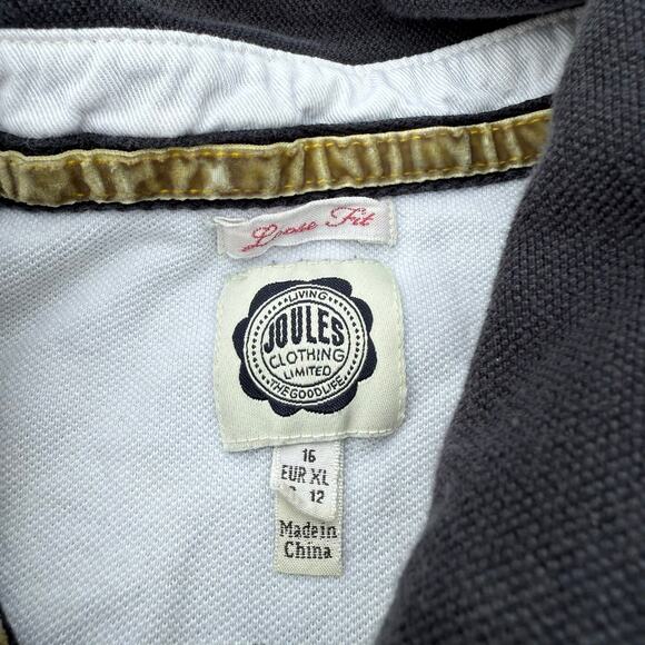 Joules Equestrian Polo Shirt - Navy, Crest, Size XL - Picture 3 of 8